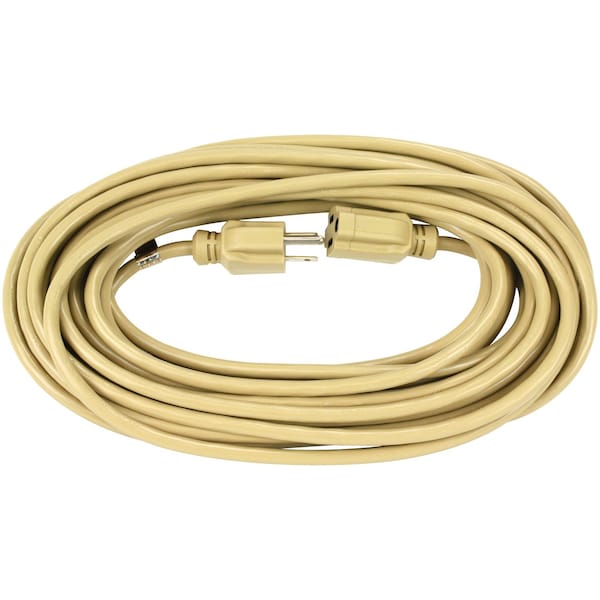 Prime SJTW Extension Cord, 16 AWG, Outdoor, 16/3, 1 Outlets, Beige, 35 ft EC884627 - main